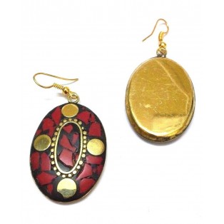 Retro Metal Earring - Ethnic Tribal Fusion - Drop Dangle Hook Long - Fashion 18